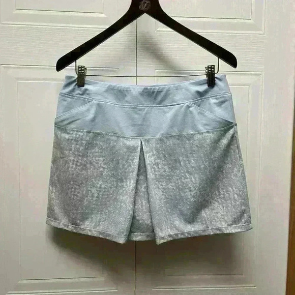 Adidas Golf  Skort Skirt Pull On Elastic Waist Pockets Stretch Blue - Picture 7 of 8